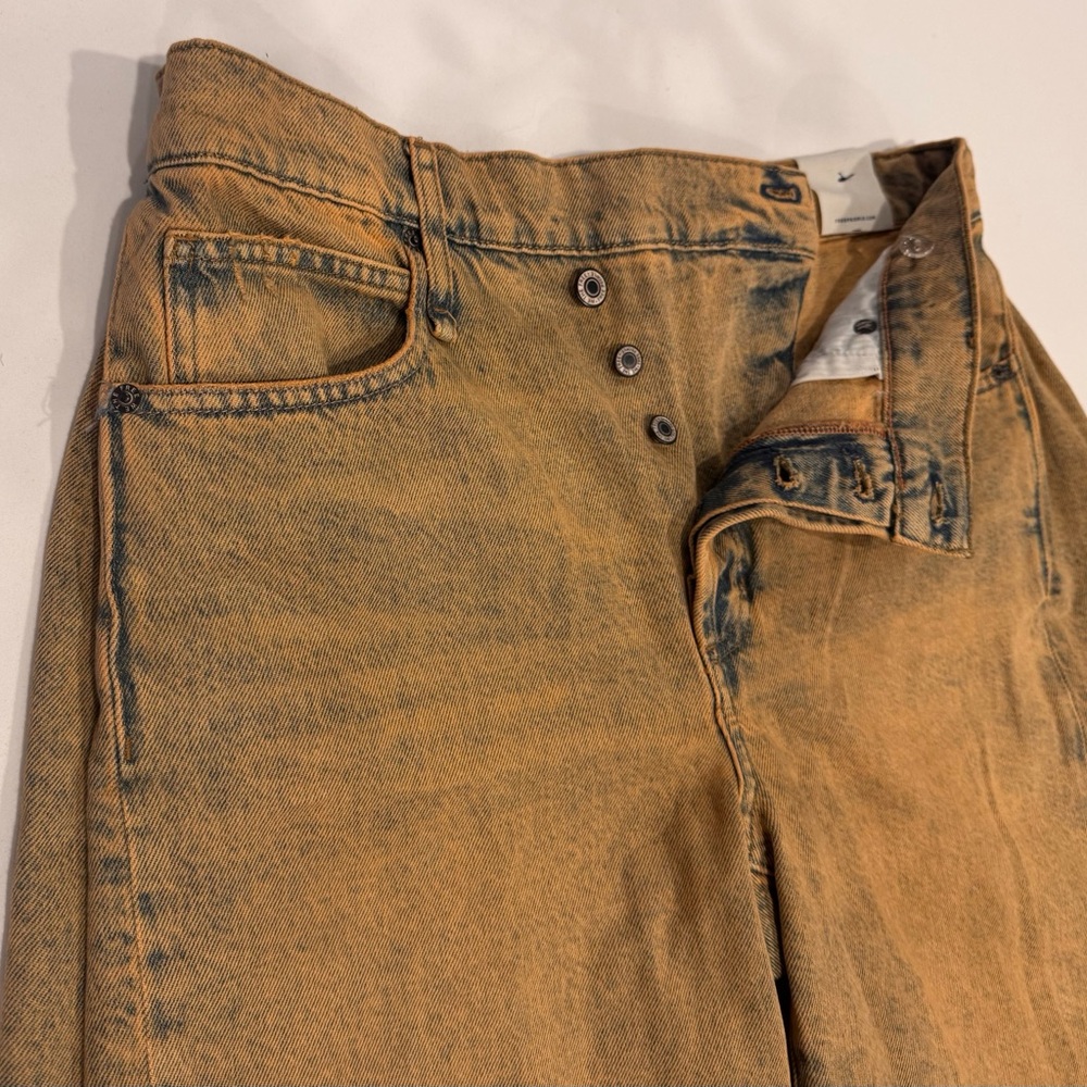 Free People We The Free Boomerang High Rise Long Shorts Size 30 Cowboy NEW - Picture 6 of 13
